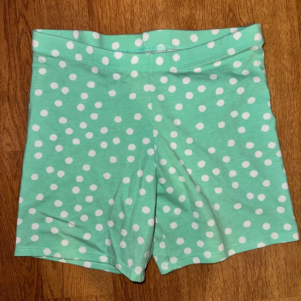 Mint Green Polka Dot kids Shorts